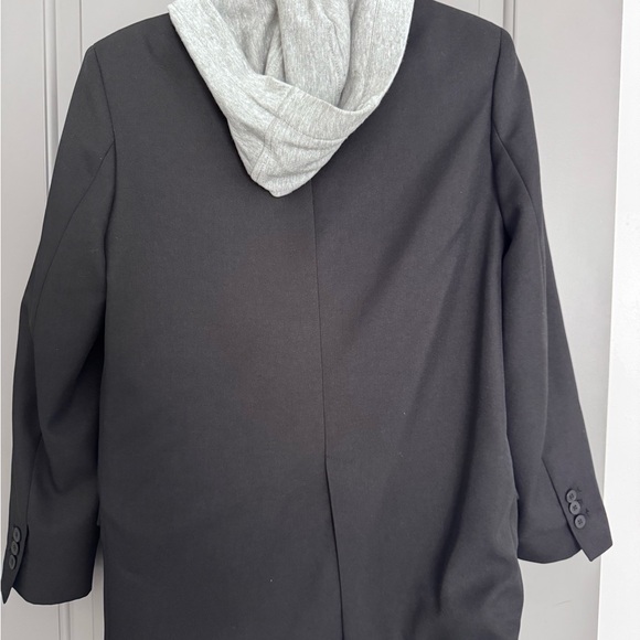 Zara black blazer with gray attached hoodie size XS - Picture 5 of 5